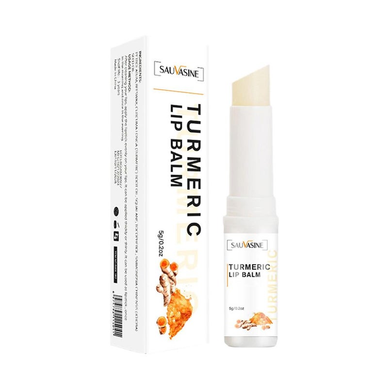 Turmeric lip balm gently moisturizes and fades dark lips.